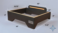 Skylabs' Deluxe Black Pine Speaker Risers (Pair)