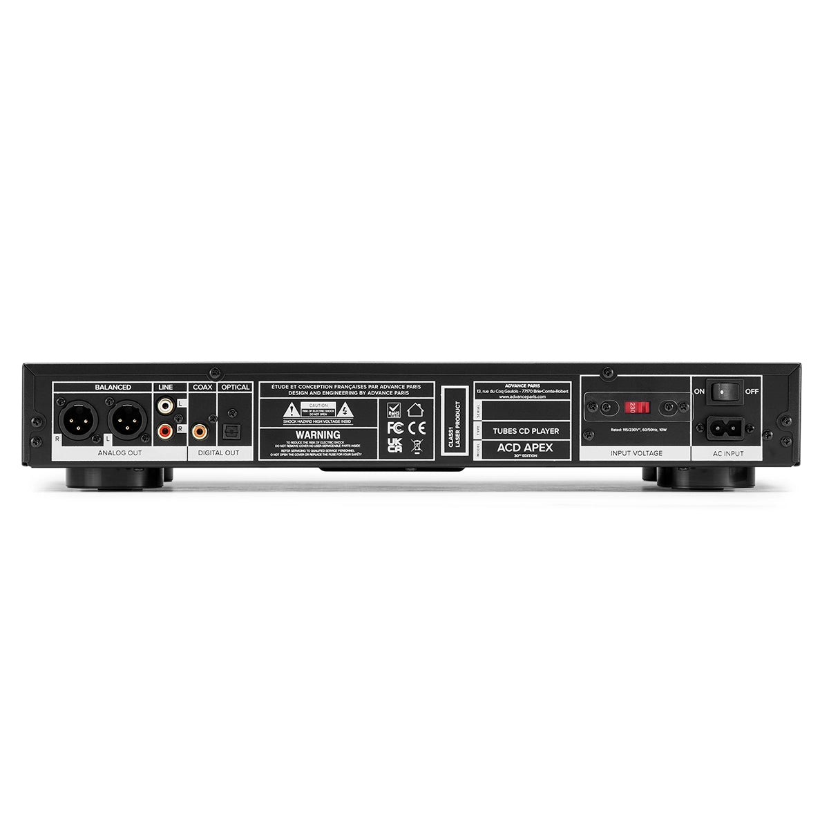 Advance Paris ACD APEX CD Player with Tube Outputs