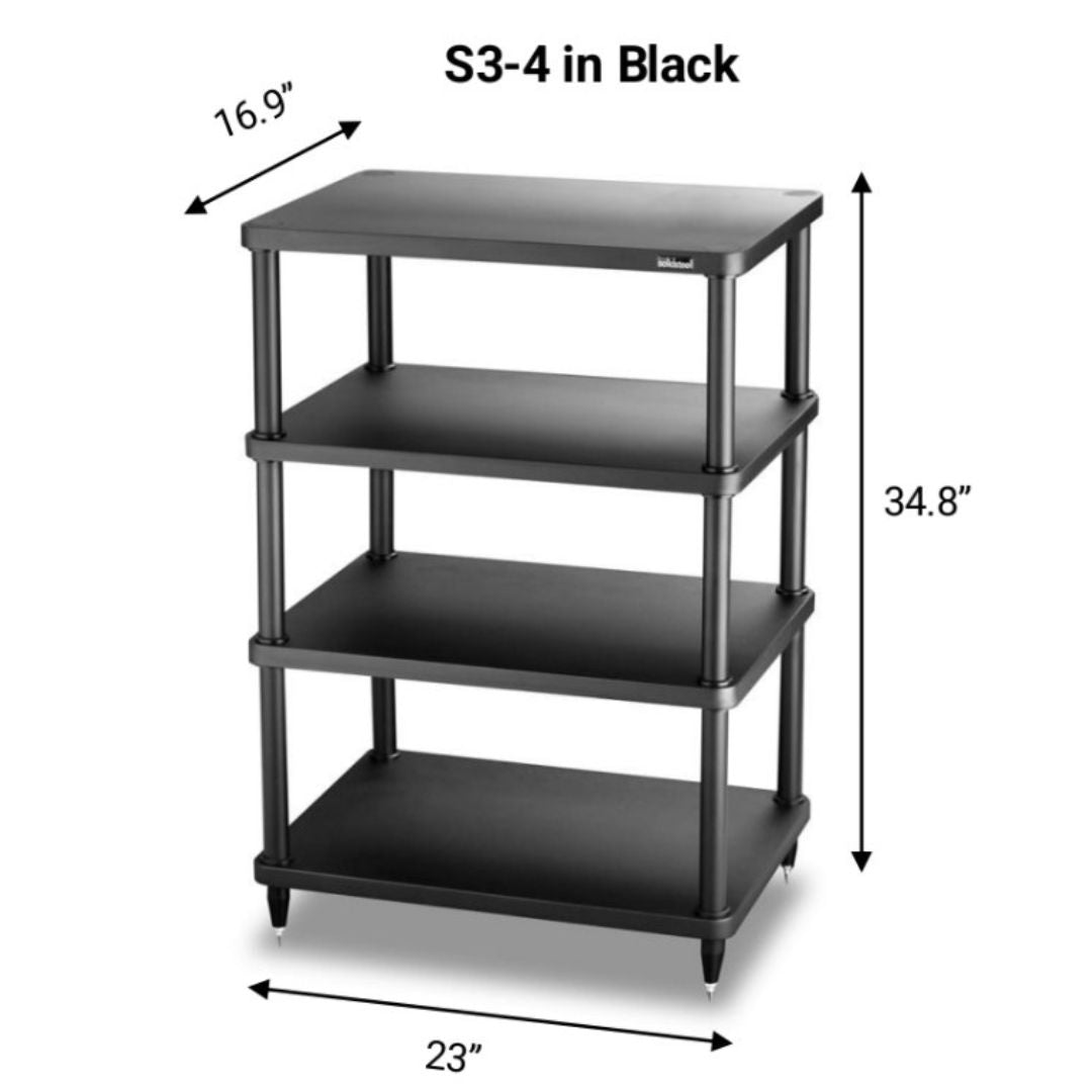 Solidsteel S3 Series Audio Rack – 4 Shelves