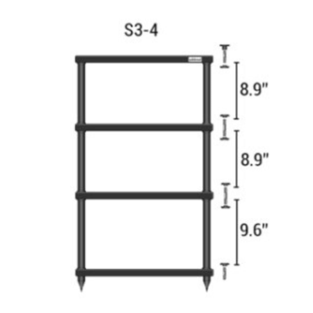 Solidsteel S3 Series Audio Rack – 4 Shelves