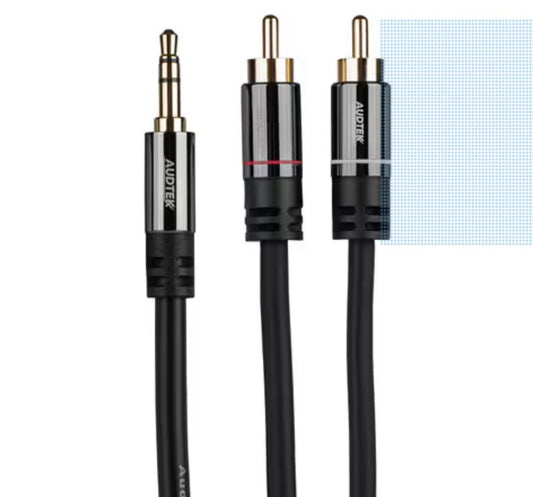 Audtek RCA Male to 3.5mm Y Cable 3 Ft