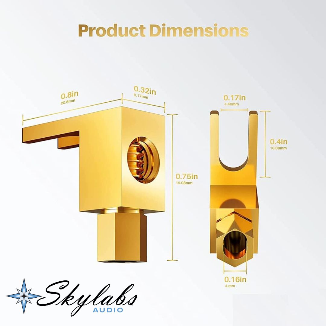 Skylabs Gold Plated Spade Connectors- set of 4