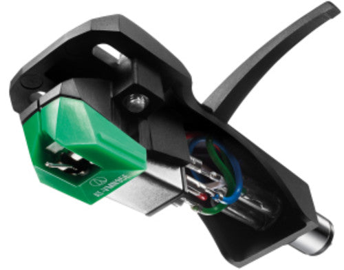 Audio Technica AT-VM95E/H Headshell/Dual Moving Magnet Cartridge Combo Kit (Black/Green)