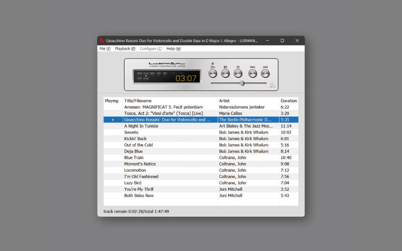 High-Fidelity Playback Software