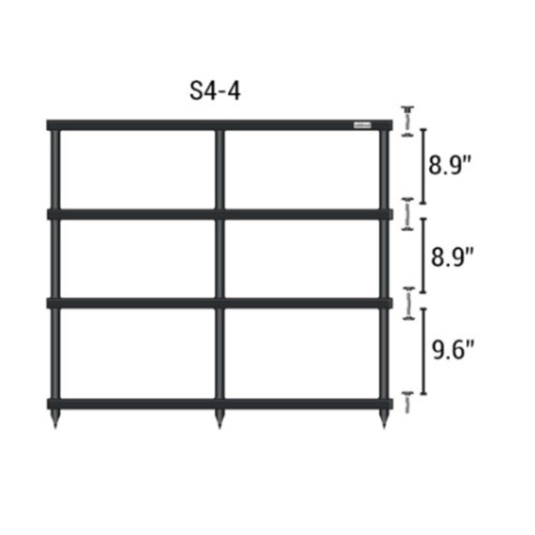 Solidsteel S4 Series Wide AV Rack – 4 Shelves